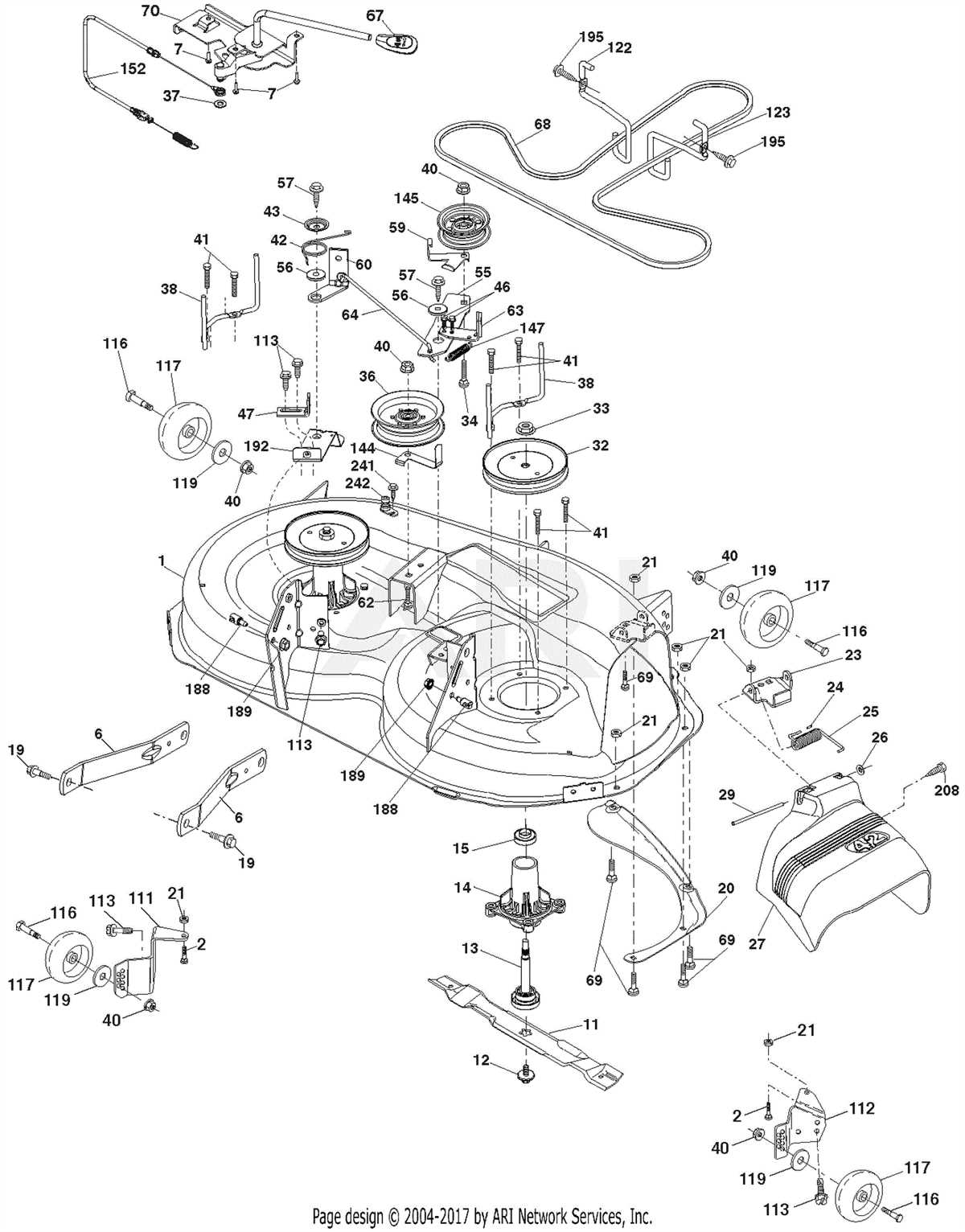 Exploring The Diagram Of Craftsman DLT 3000 Mower Deck Parts