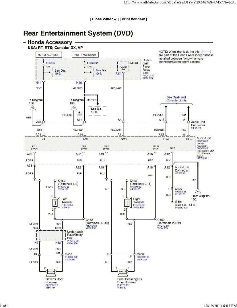 Honda Odyssey Wiring Diagram For Radio